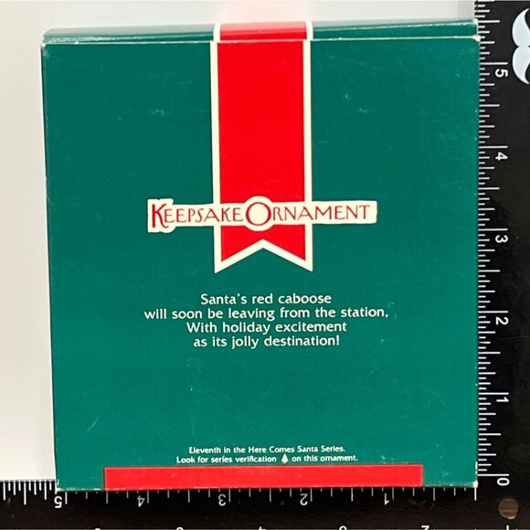 1989 HALLMARK KEEPSAKE ORNAMENT QX458-5 CHRISTMAS CABOOSE SANTA TRAIN - Picture 3 of 9